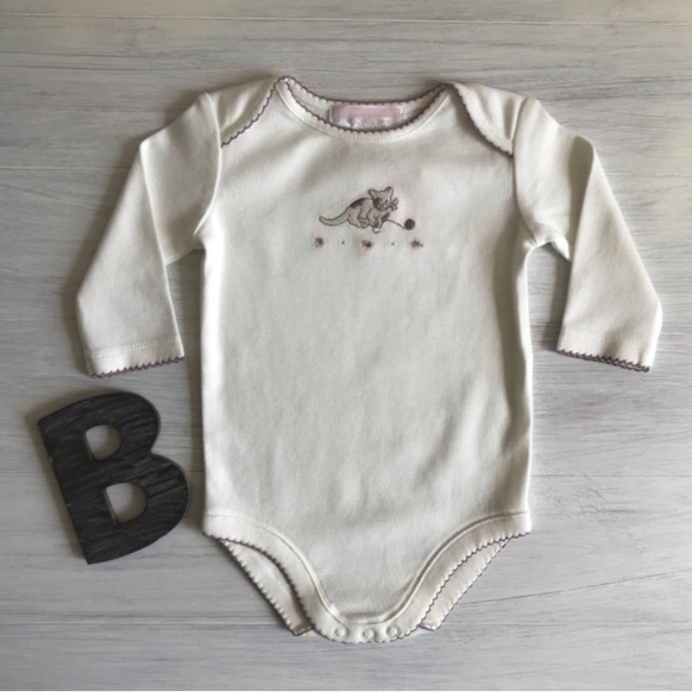 Janie and Jack Embroidered Kitten Onesie NWT